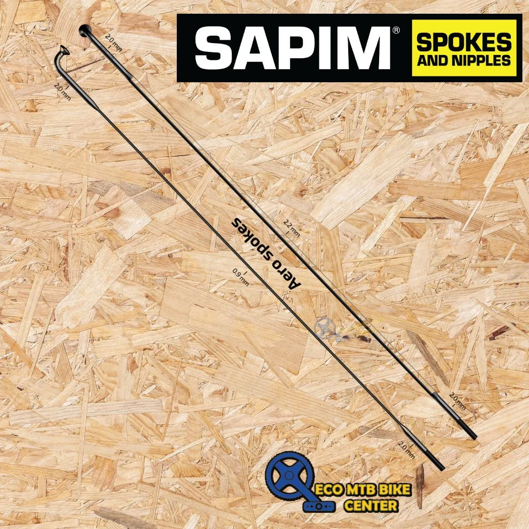 SAPIM SPOKE CX-RAY 14G J-Bend Black &amp; NIPPLE ALU POLYAX 14G 12mm Black (SELL BY 32 PCS)