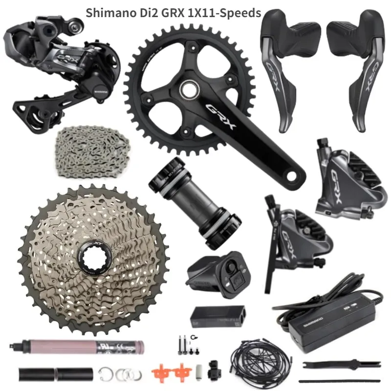 Shimano GRX RX815 Hydraulic Flat Mount Di2 2 Ring 2 x 11 Crankset Gravel cyclocross Groupset ultegra