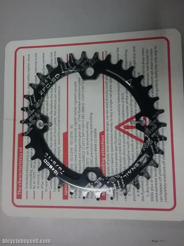 SNAIL 104BCD n 96BCD 32T/34T/36T Ultralight A7075 Alloy MTB Oval Chainring