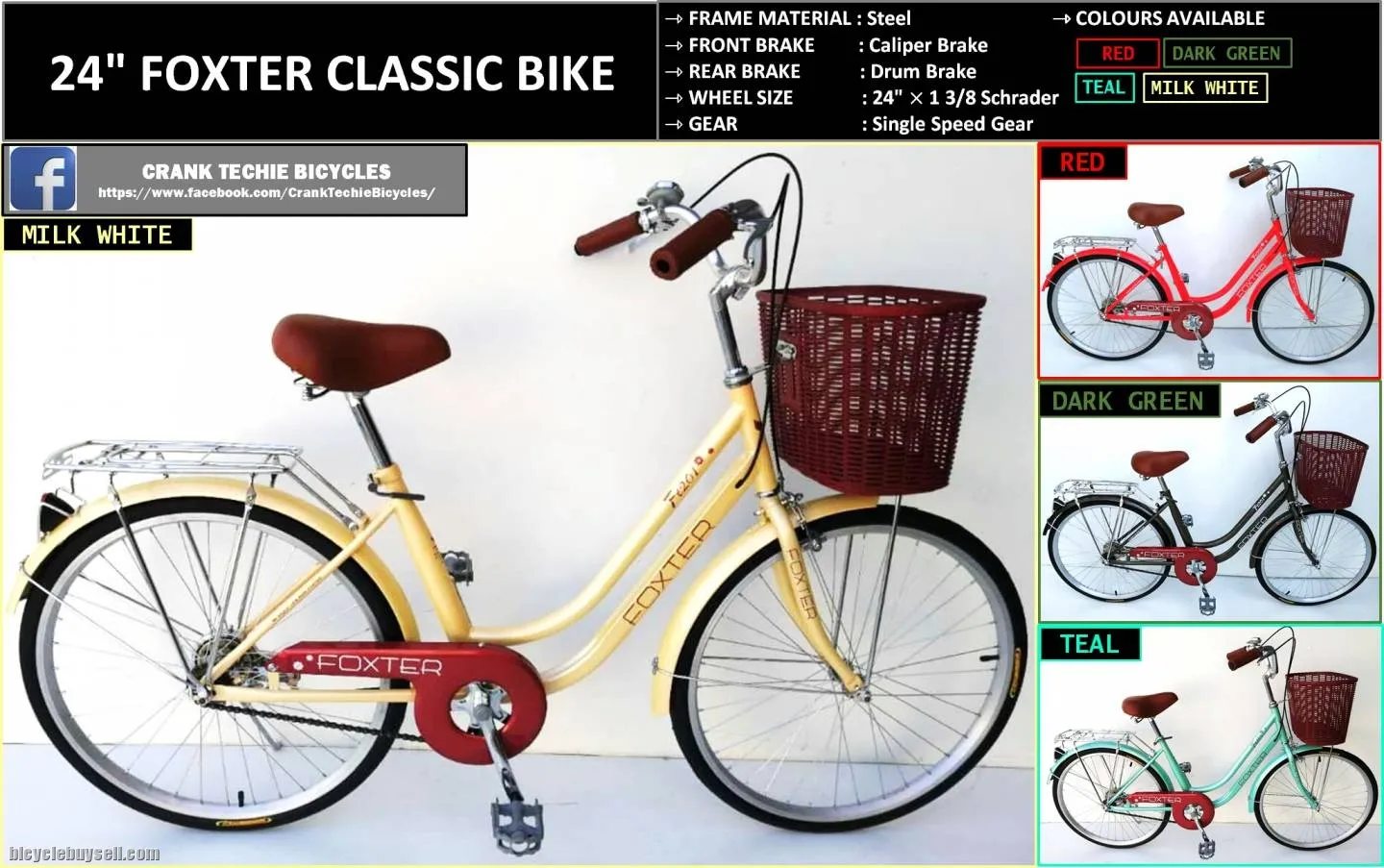24" FOXTER CLASSIC VINTAGE LADY BICYCLE