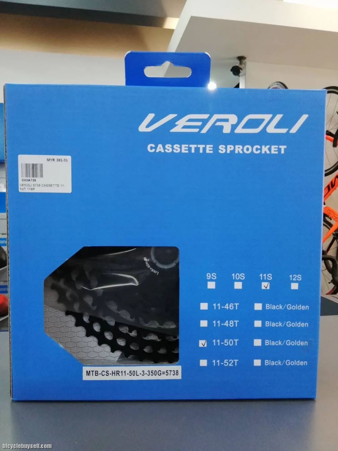 VEROLI  LIGHTWEIGHT CASSETTE SPROCKET 8 TO 12 SPEED RB MTB
