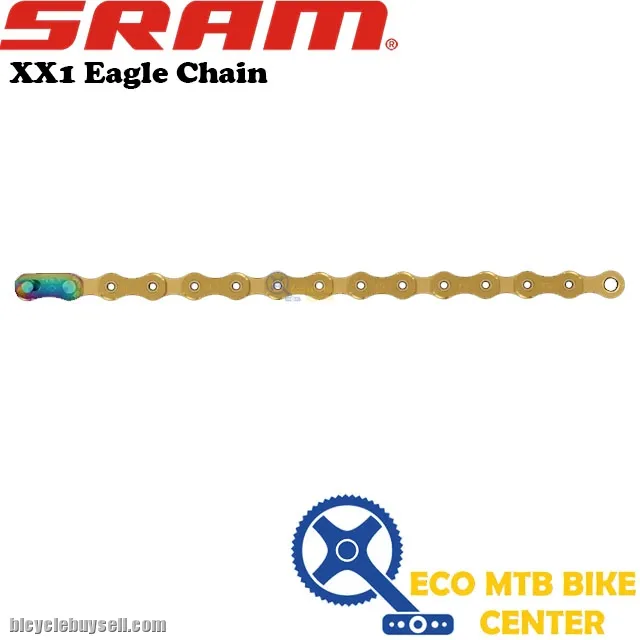 SRAM XX1 Eagle Chain (Gold) Hollowpin 126L Powerlock 12spd