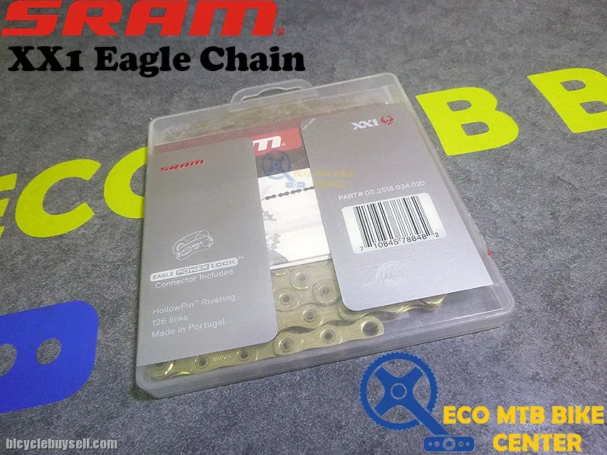 SRAM XX1 Eagle Chain (Gold) Hollowpin 126L Powerlock 12spd