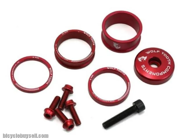 WOLF TOOTH Anodized Bling Kit Headset Spacer BlingKit 3, 5, 10, 15mm Top cap Made In USA