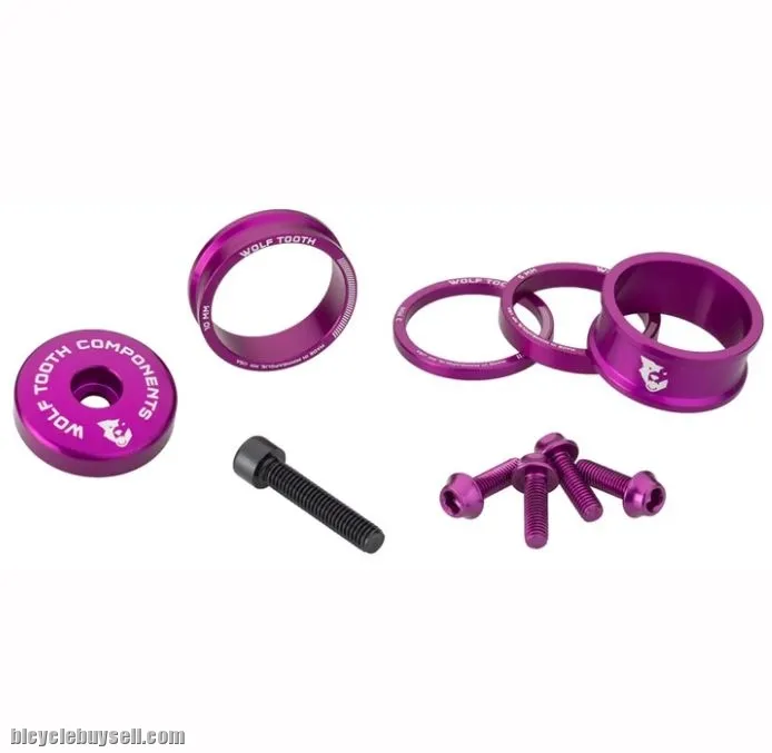 WOLF TOOTH Anodized Bling Kit Headset Spacer BlingKit 3, 5, 10, 15mm Top cap Made In USA
