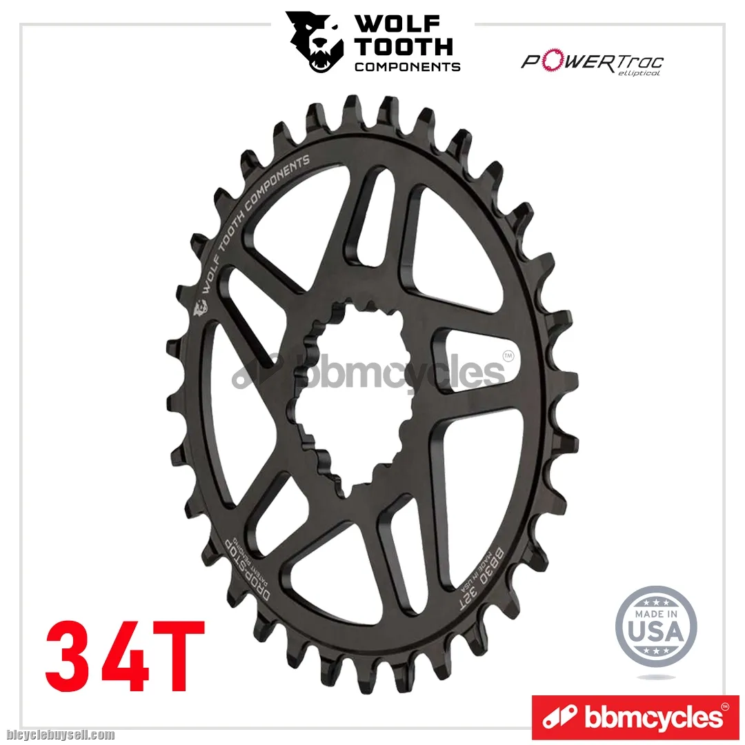 WOLF TOOTH SRAM ELLIPTICAL DIRECT MOUNT OVAL CHAINRINGS FOR SRAM CRANKS DROP STOP MADE IN USA