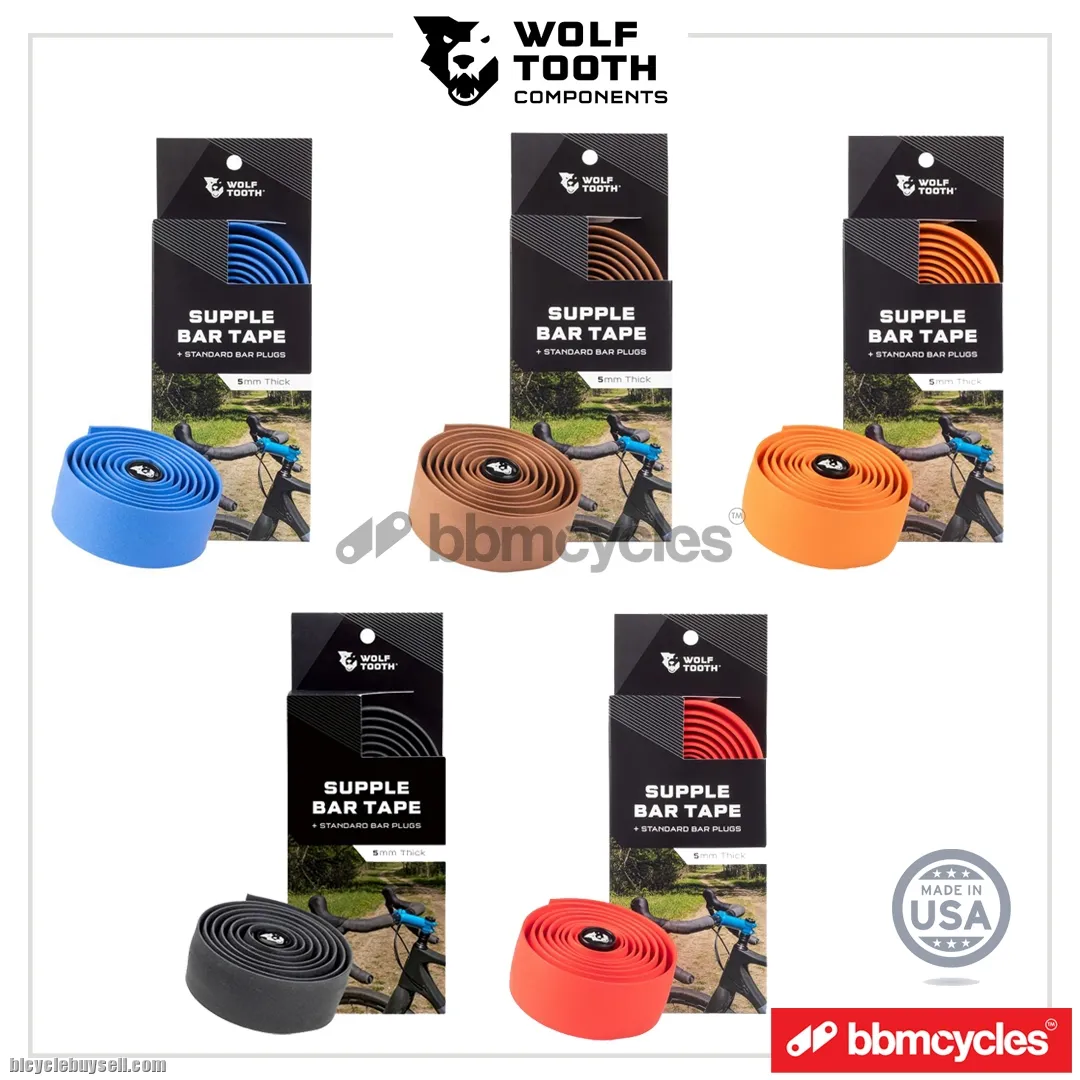 WOLF TOOTH Supple Bar Tape 100% Silicone Comfort Made In USA Gravel Touring Road bikes