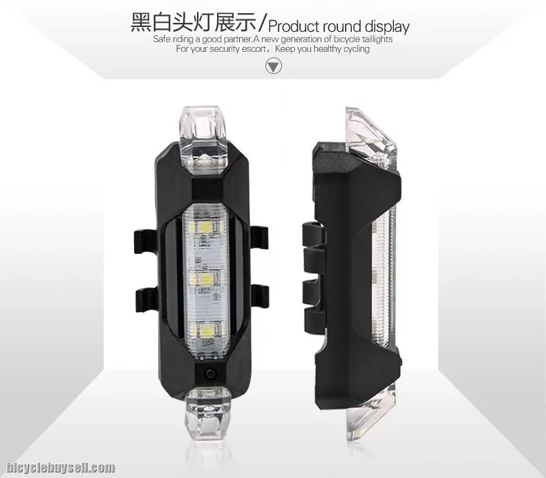 RiderAce Bicycle Led Back Light with 4 Modes (Rechargeable)