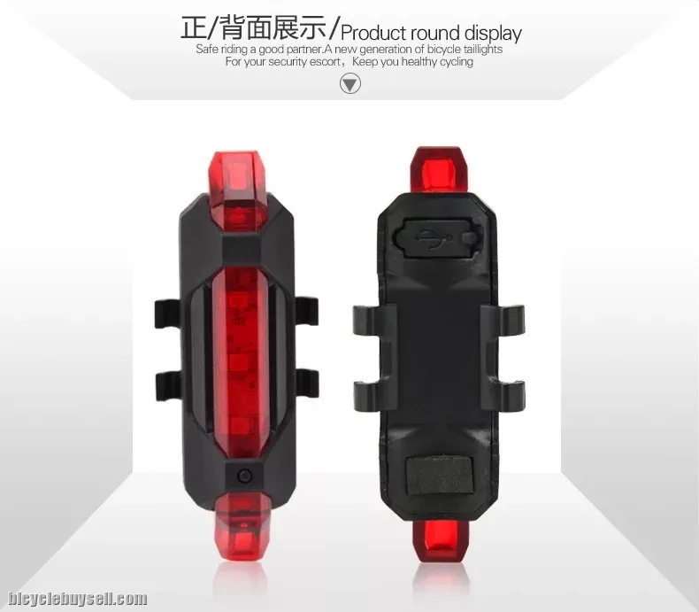 RiderAce Bicycle Led Back Light with 4 Modes (Rechargeable)