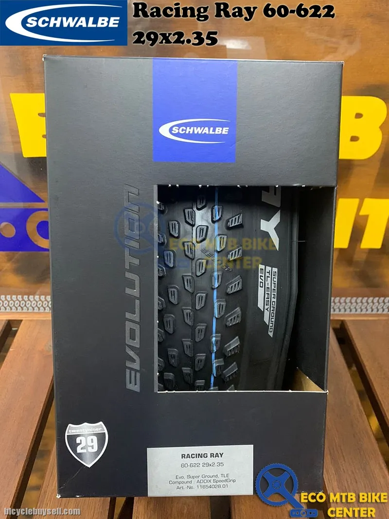 SCHWALBE Tires Racing Ray 60-622 Evo, Super Ground, TLE Addix SpeedGrip 29x2.35