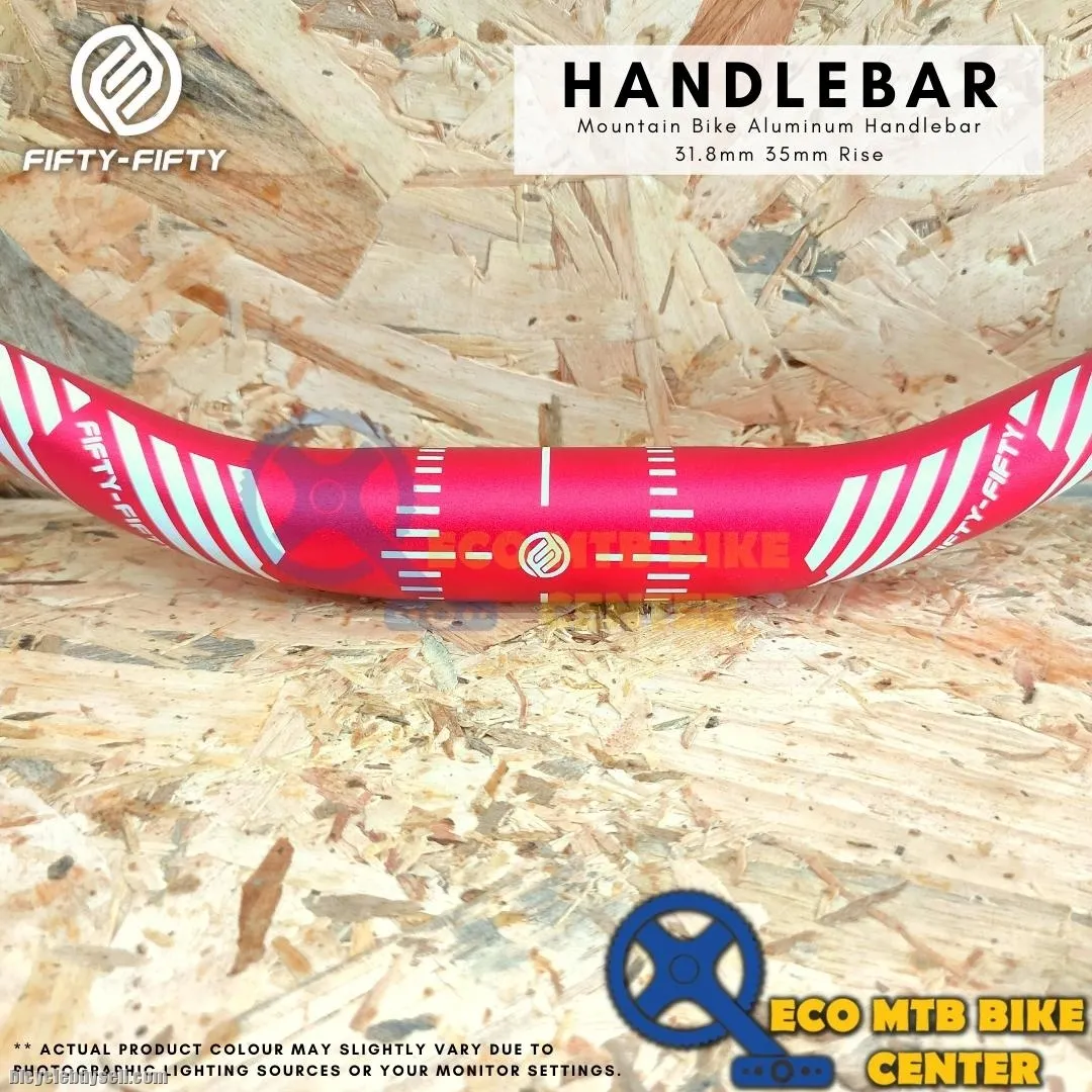 FIFTY-FIFTY Mountain Bike Aluminum Handlebar 31.8mm 35mm Rise