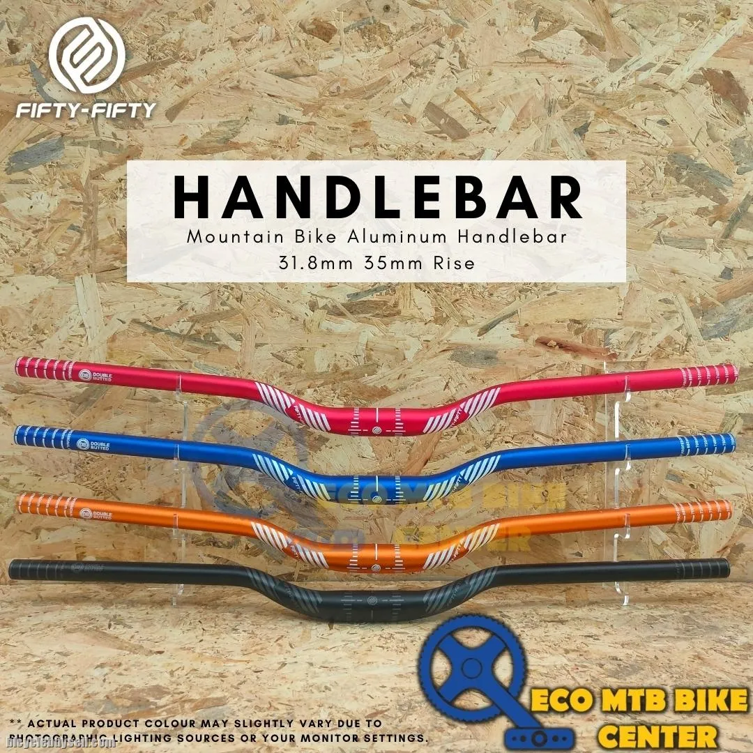 FIFTY-FIFTY Mountain Bike Aluminum Handlebar 31.8mm 35mm Rise