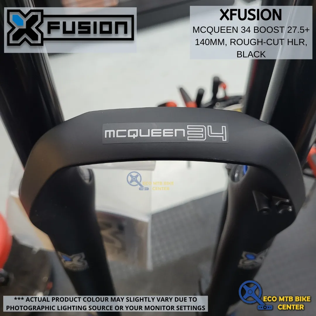 XFUSION FORK MCQUEEN 34 BOOST 27.5+ 140MM, ROUGH-CUT HLR, BLACK