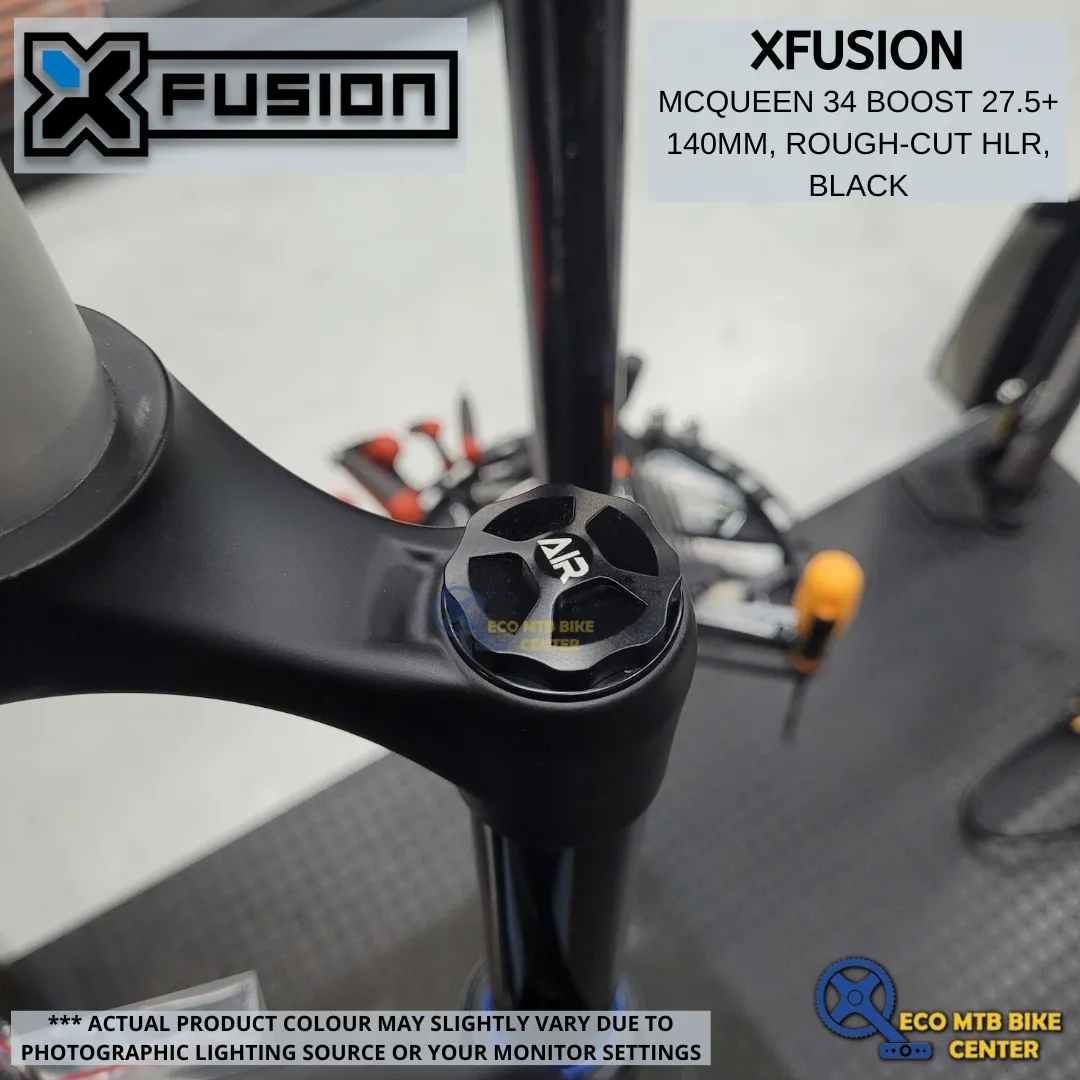 XFUSION FORK MCQUEEN 34 BOOST 27.5+ 140MM, ROUGH-CUT HLR, BLACK