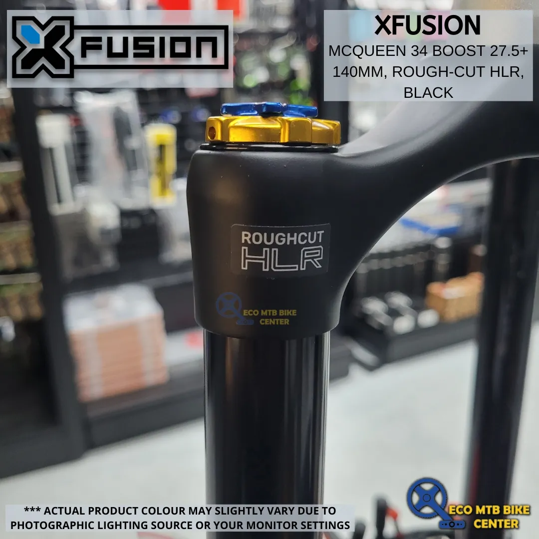 XFUSION FORK MCQUEEN 34 BOOST 27.5+ 140MM, ROUGH-CUT HLR, BLACK