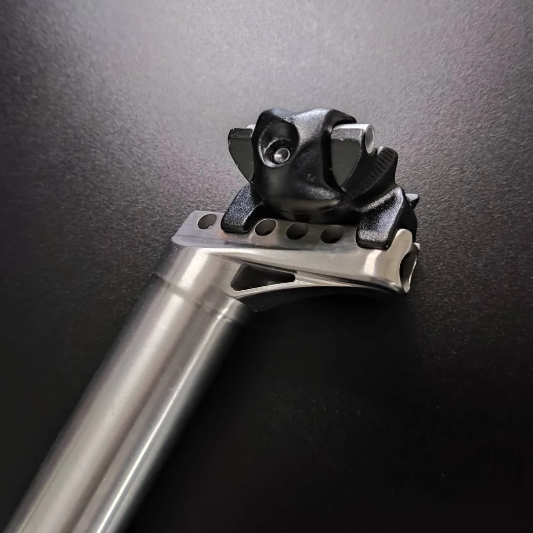 Helios Titanium Seatpost 31.6 x 400mm Setback Adjustable 0-25mm Offset