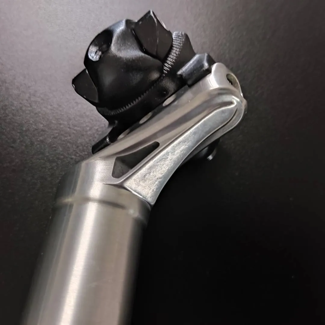 Helios Titanium Seatpost 31.6 x 400mm Setback Adjustable 0-25mm Offset