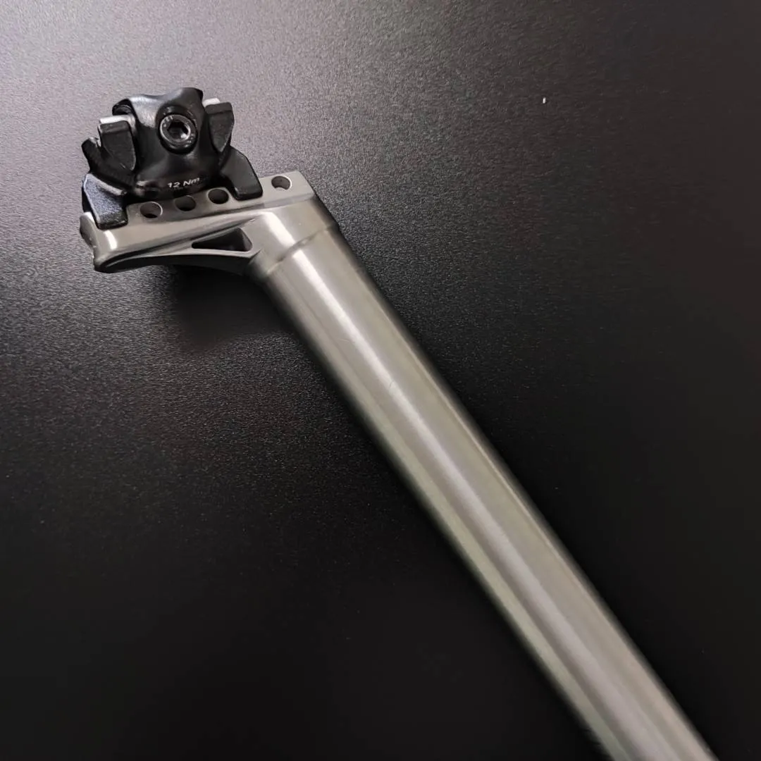 Helios Titanium Seatpost 31.6 x 400mm Setback Adjustable 0-25mm Offset