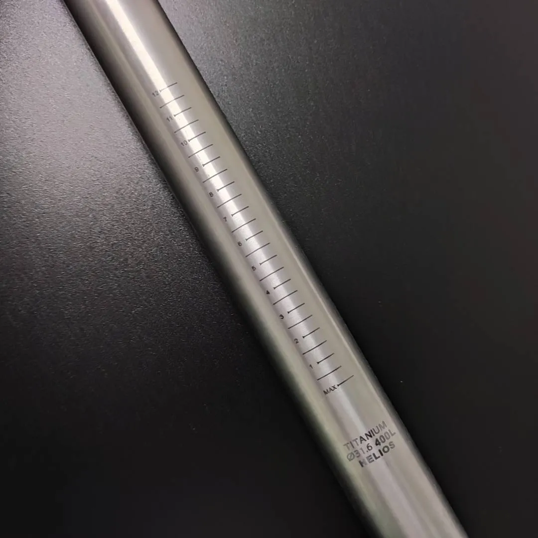 Helios Titanium Seatpost 31.6 x 400mm Setback Adjustable 0-25mm Offset