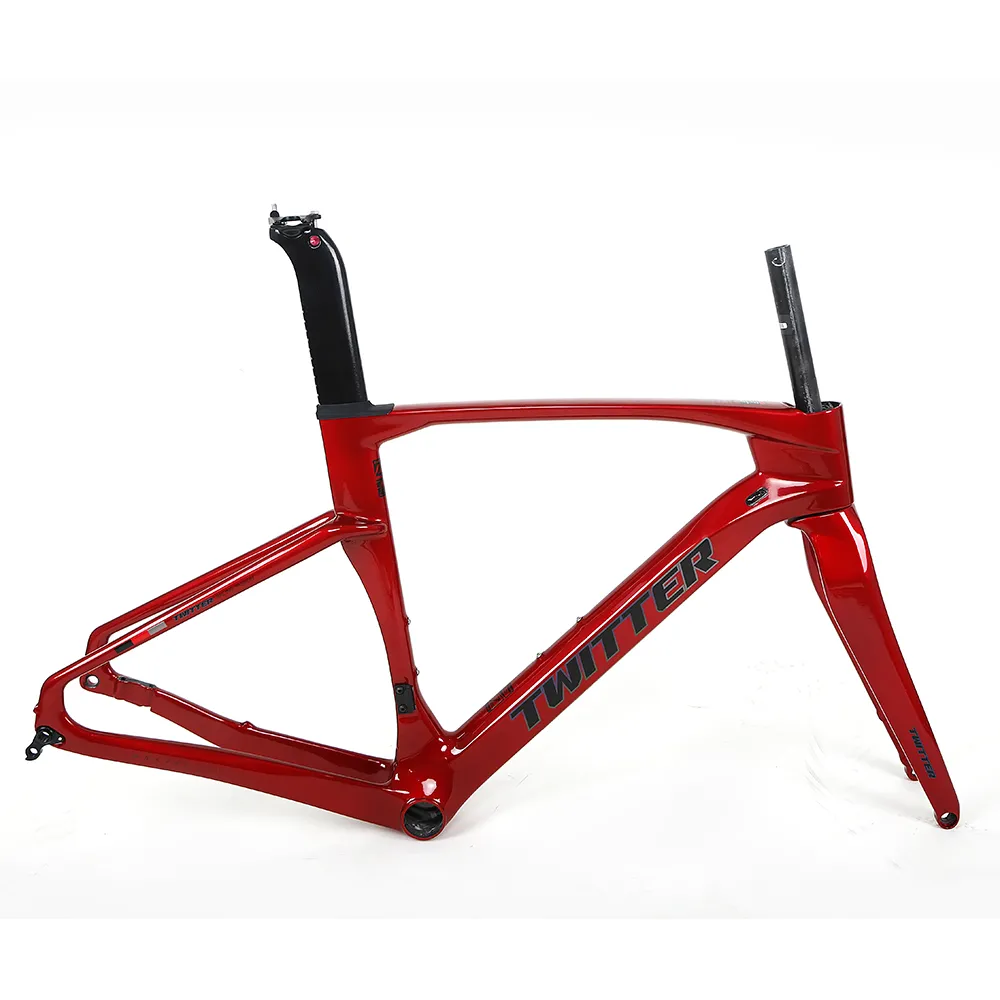 Twitter Carbon Gravel V3 Frameset 40c Tire Flat Mount Disc Brke Thru Axle 12*142mm Gravel Bike Frame