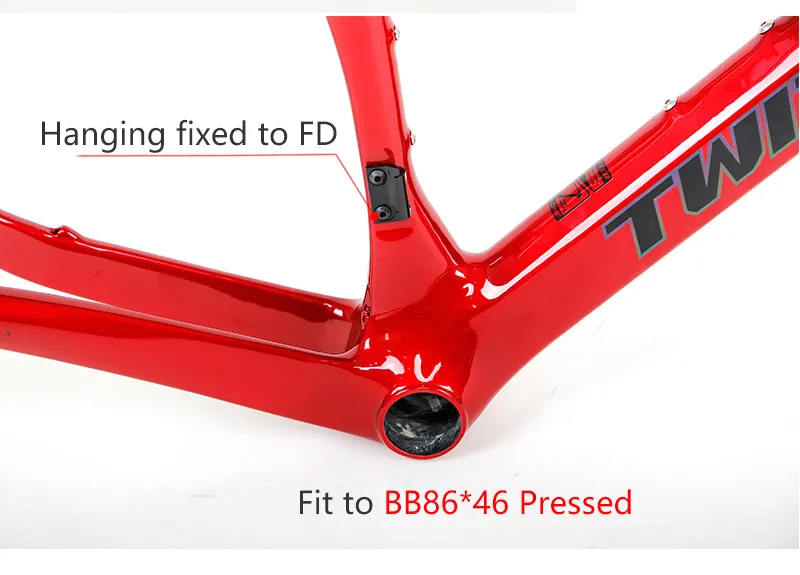 Twitter Carbon Gravel V3 Frameset 40c Tire Flat Mount Disc Brke Thru Axle 12*142mm Gravel Bike Frame