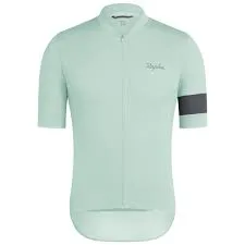 RAPHA MENâ€™S CLASSIC FLYWEIGHT JERSEY â€“ PALE GREEN/DARK GREY AUTHENTIC