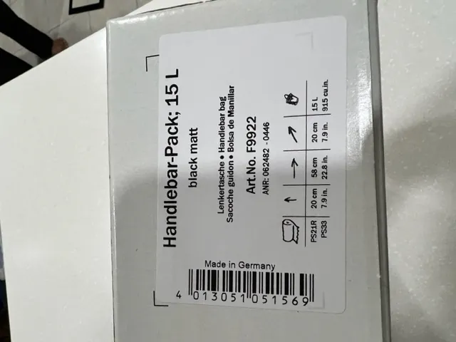 Ortlieb Handlebar Pack 15L