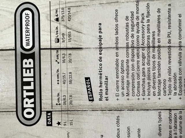 Ortlieb Handlebar Pack 15L