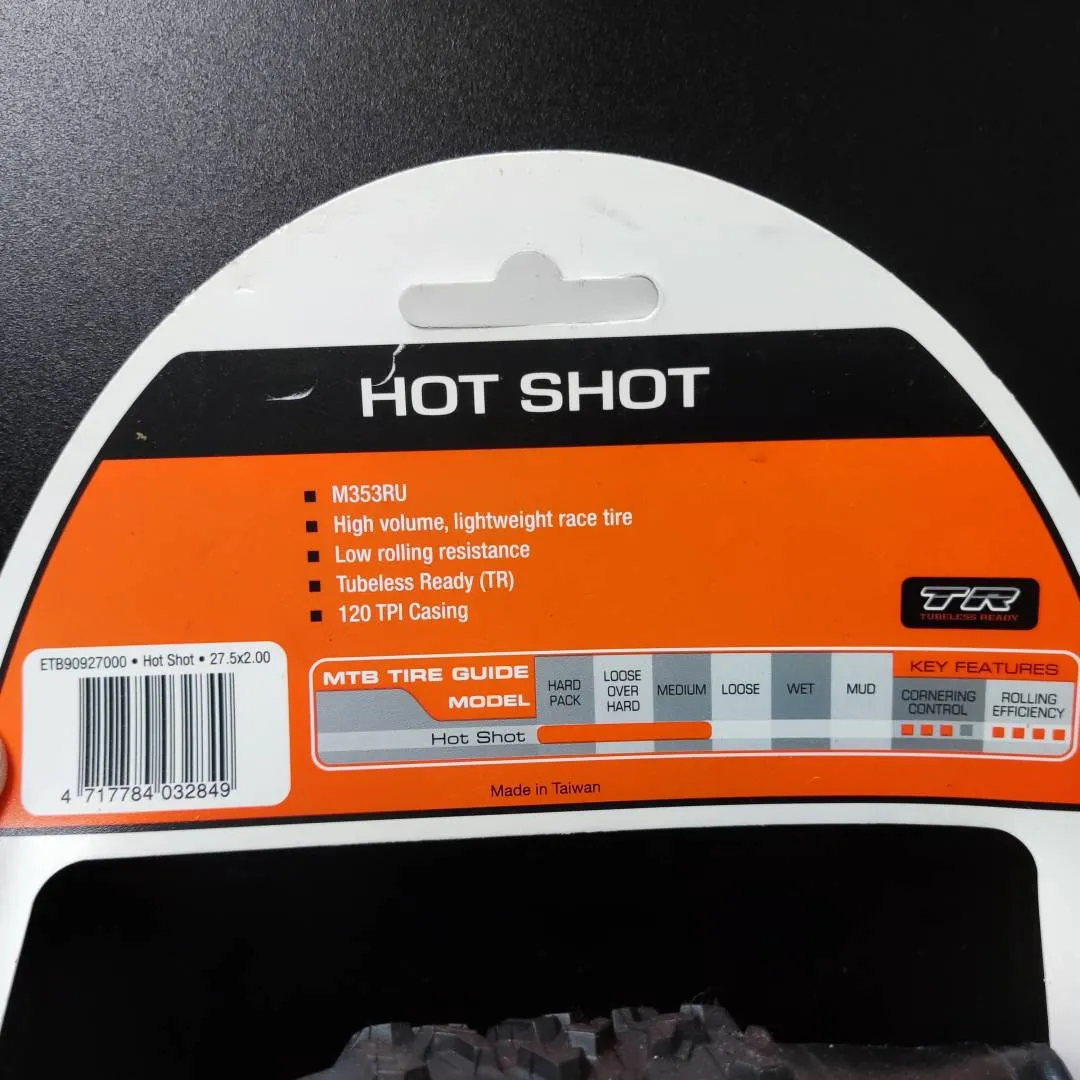 Maxxis Hot Shot 27.5 x 2.0 Tubeless Ready MTB Folding Tire ( 1 PAIR )