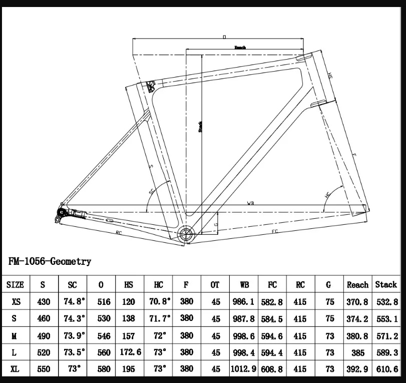 Carbonda CFR1056 100% Full Toray Carbon Frameset size 56 (Like Cann*ndale Supers*x Design)