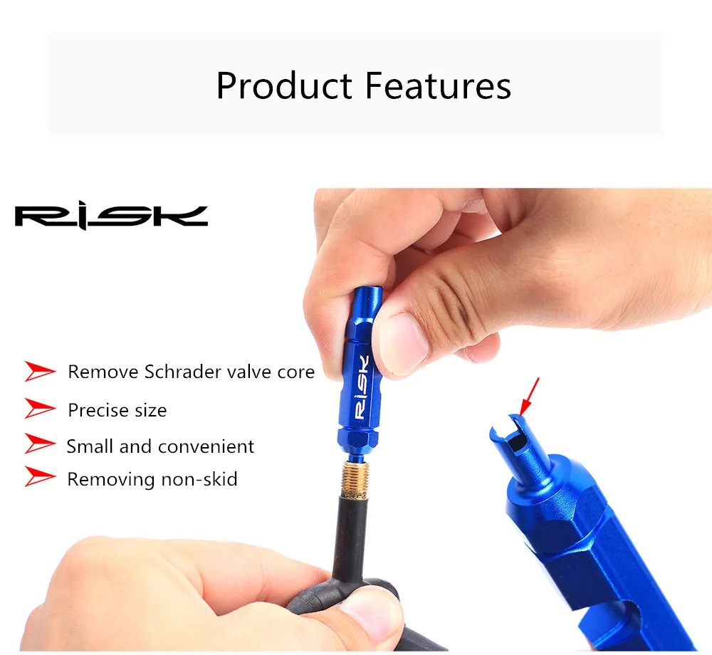 RISK RL214 RL301 Bike Bicycle Schrader Presta Valve Core Installation Removal Presta Extension