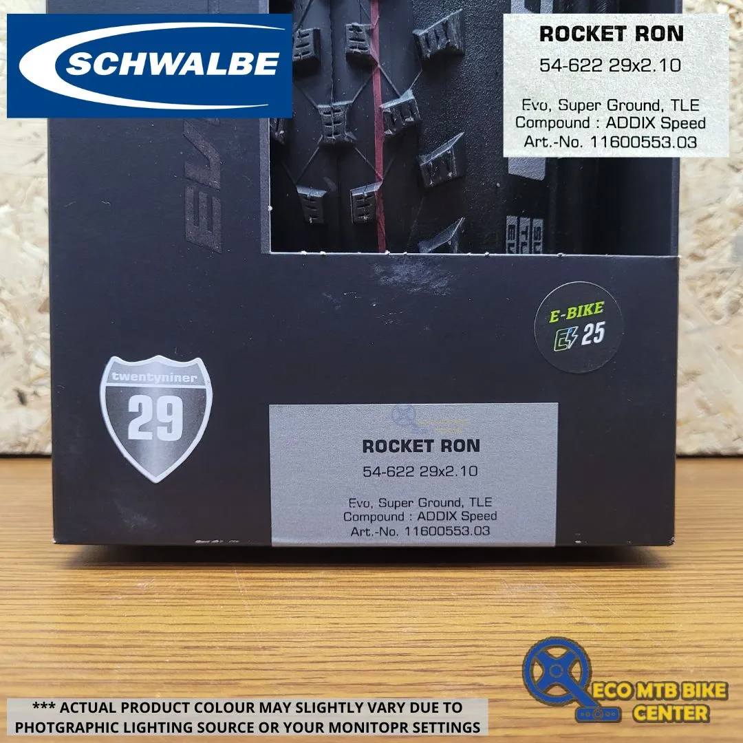 SCHWALBE Tires  Rocket Ron 29x2.10 54-622 Evo, Super Ground, TLE (ADDIX SPEED Compound)