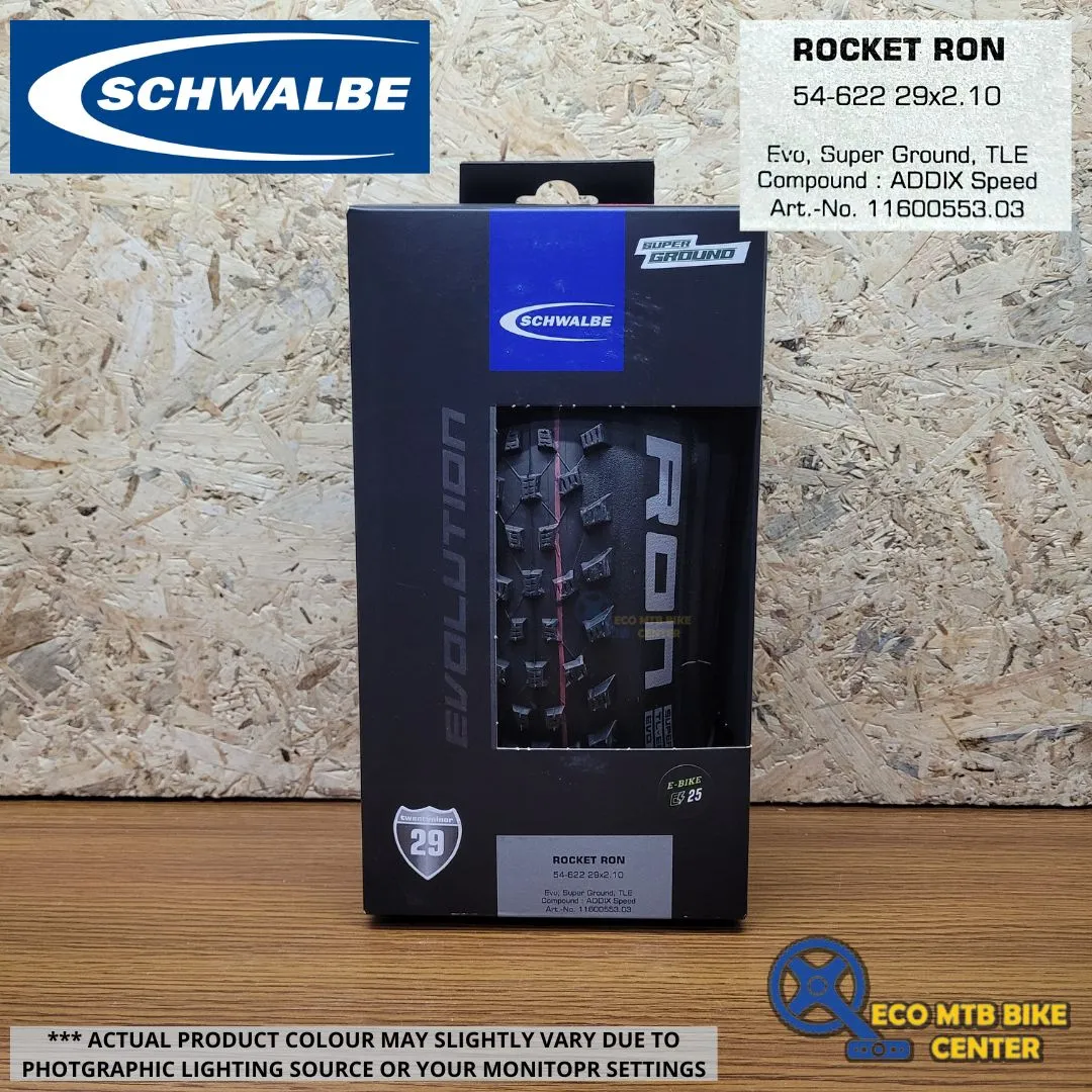 SCHWALBE Tires  Rocket Ron 29x2.10 54-622 Evo, Super Ground, TLE (ADDIX SPEED Compound)
