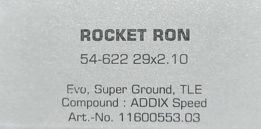 SCHWALBE Tires  Rocket Ron 29x2.10 54-622 Evo, Super Ground, TLE (ADDIX SPEED Compound)