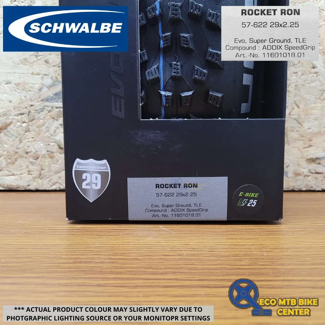 SCHWALBE Tires Rocket Ron 29X2.25 57-622 EVO, SUPER GROUND, TLE (ADDIX SPEEDGRIP Compound)