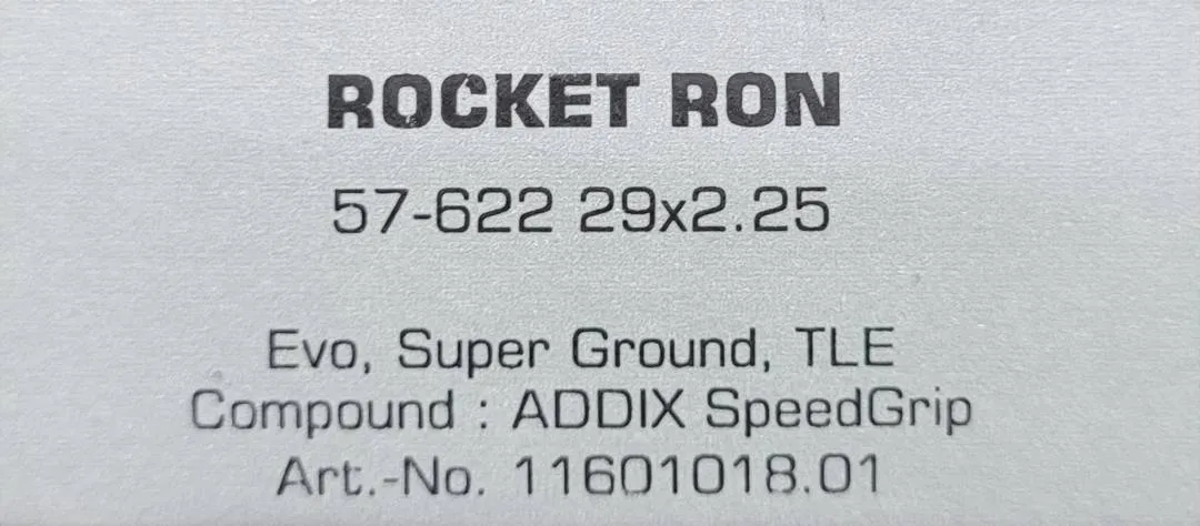 SCHWALBE Tires Rocket Ron 29X2.25 57-622 EVO, SUPER GROUND, TLE (ADDIX SPEEDGRIP Compound)