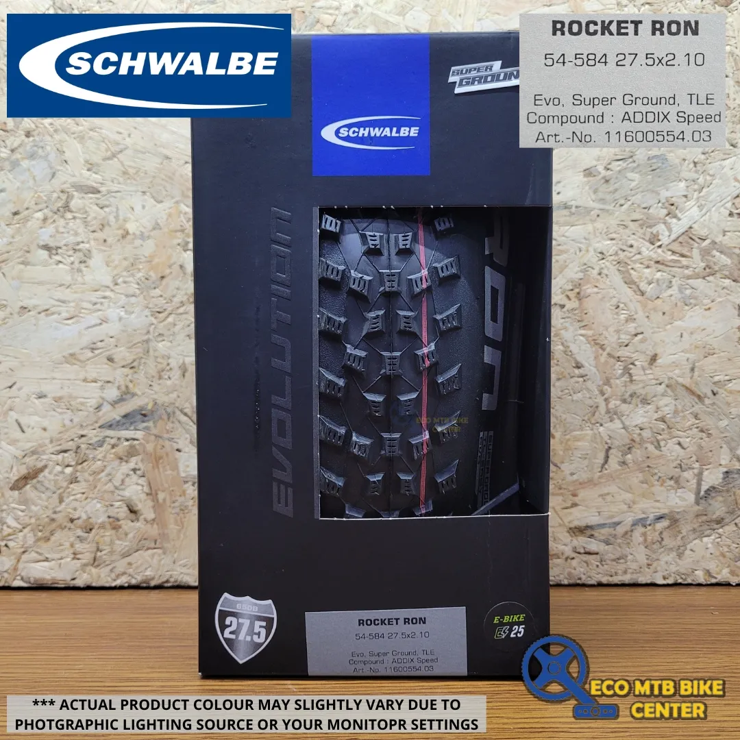 SCHWALBE Tires ROCKET RON 27.5X2.10 54-584 EVO, SUPER GROUND, TLE (ADDIX SPEED Compound)