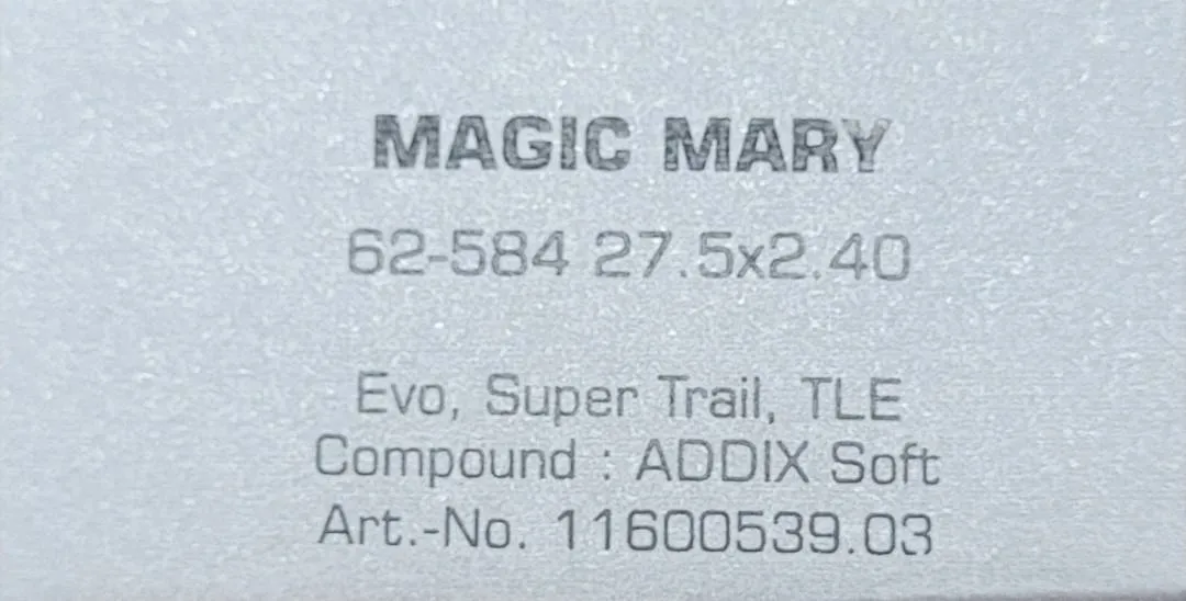 SCHWALBE Tires MAGIC MARY 27.5X2.40 62-584 EVO, SUPER TRAIL, TLE (ADDIX SOFT Compound)