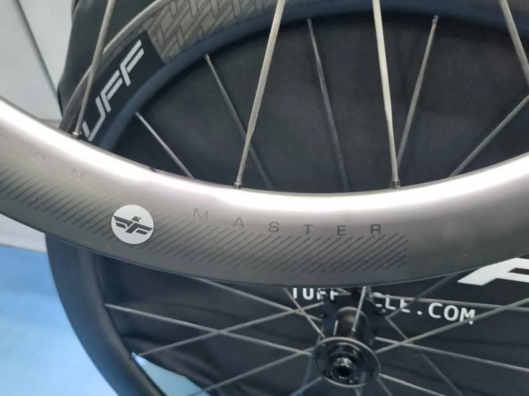 Tuff Helium Master 46 (Ceramic) Carbon Spoke Wheelset -1268gm- (46mm) Clincher - Brand New !!!
