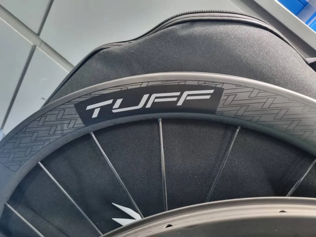 Tuff Helium Master 46 (Ceramic) Carbon Spoke Wheelset -1268gm- (46mm) Clincher - Brand New !!!