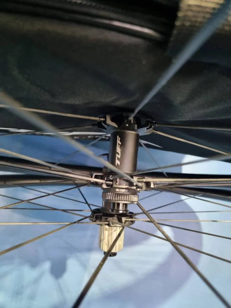 Tuff Helium Master 46 (Ceramic) Carbon Spoke Wheelset -1268gm- (46mm) Clincher - Brand New !!!