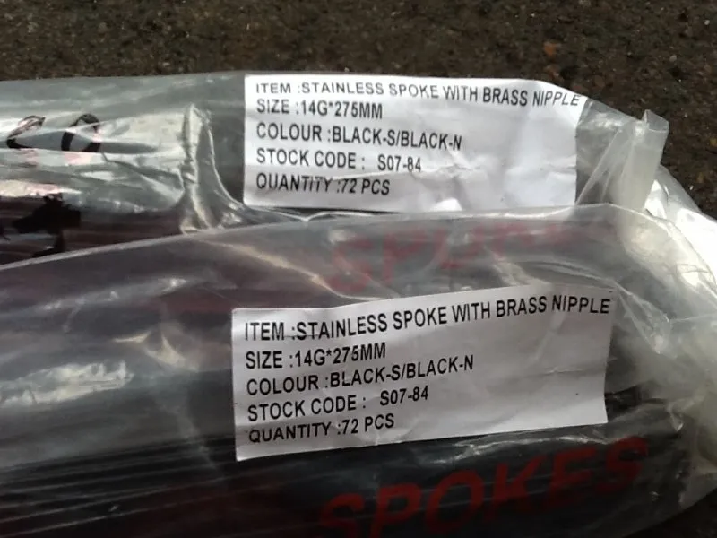 Spoke stainless steel for 27.5/650b (64pcs)  Black @ free pos