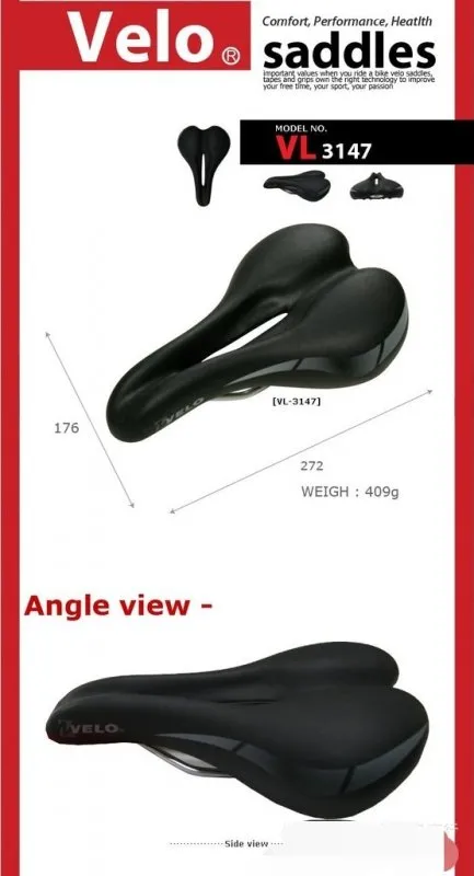 Velo soft saddles (hollow design) @ free pos