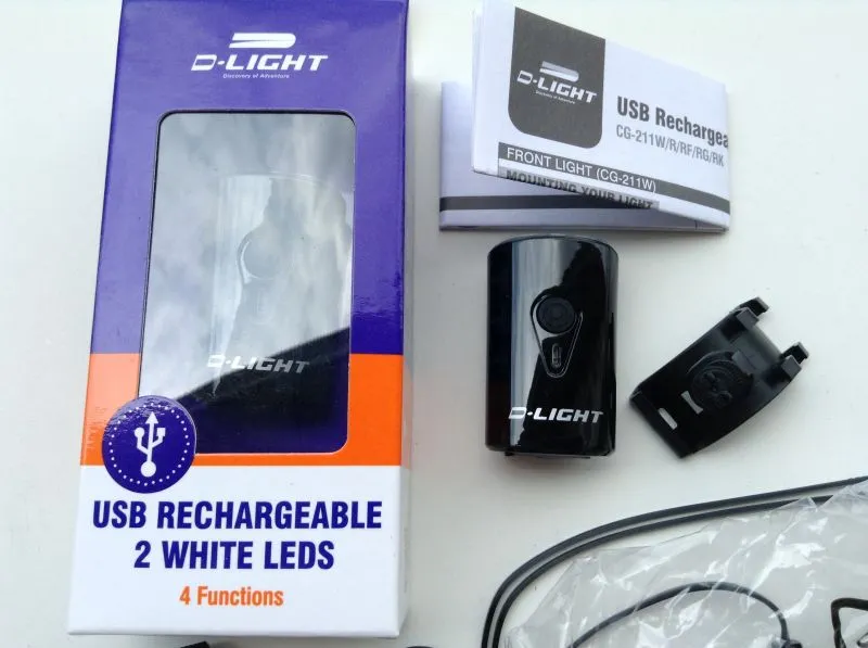 D-Light Rechargeable 4 Function Front Light