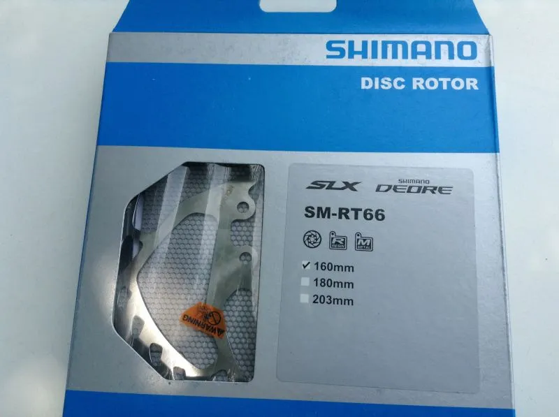 Shimano SLX RT66 6Bolt Rotor (pair) 160mm @ free pos