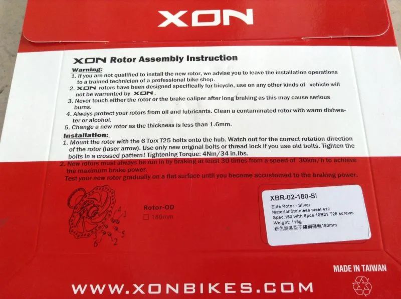Xon Japan Rotor 160/180/203mm (Japan) 1pair -- free courier
