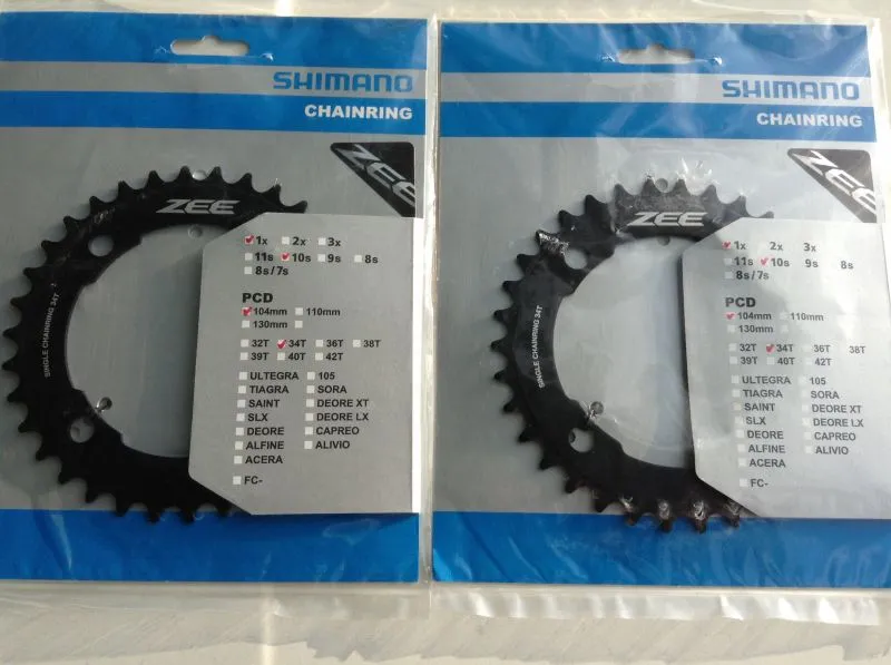 Shimano Zee 34-36T Single Speed Chain Ring @ free pos