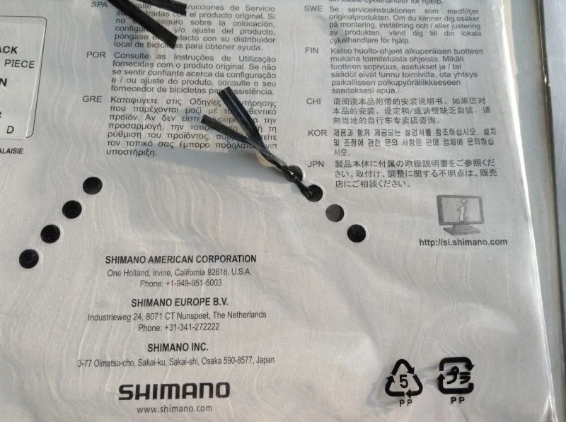 Shimano Zee 34-36T Single Speed Chain Ring @ free pos