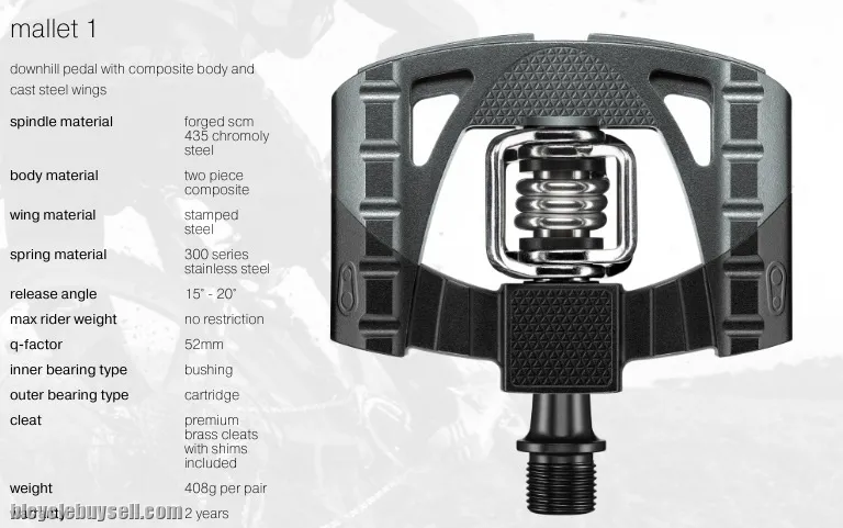 CrankBrothers Mallet1 DH Clip Pedal -- free courier