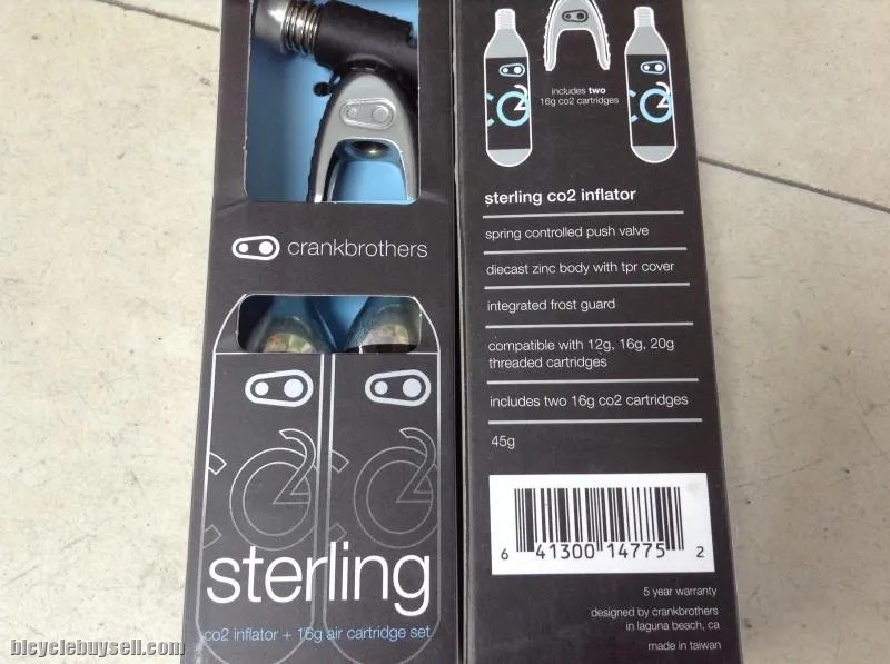 CrankBrothers Sterling Co2 inflator+16g Air Cartridge Set (free courier)